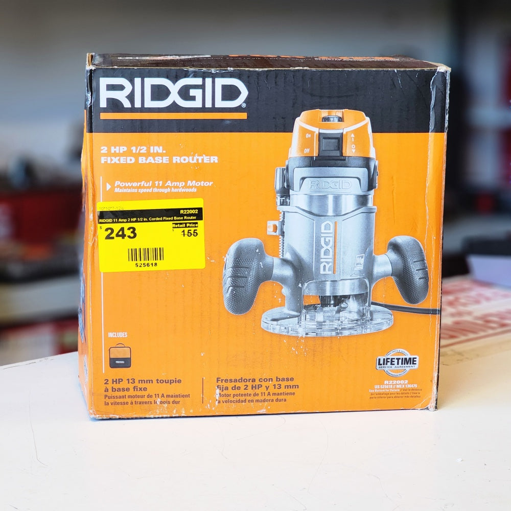 11 Amp 2HP 1/2 in. Corded Fixed Base Router 11 Amp 2HP 1/2 in. Corded Fixed Base Router